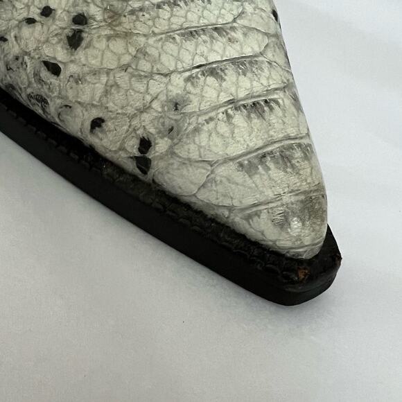 Jeffrey Campbell Caceres Buckle Snake Embossed Ankle Boots Size 6.5 - Picture 12 of 15